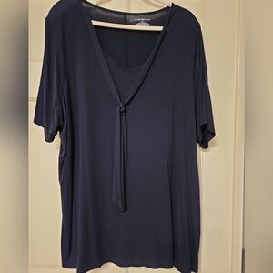 Lane Bryant Black Short Sleeve Top